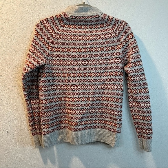 Women’s Goodthreads lambswool red patterned button front cardigan sweater size S - Picture 4 of 4